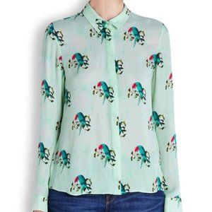 Alice + Olivia Printed Button Down Shirt